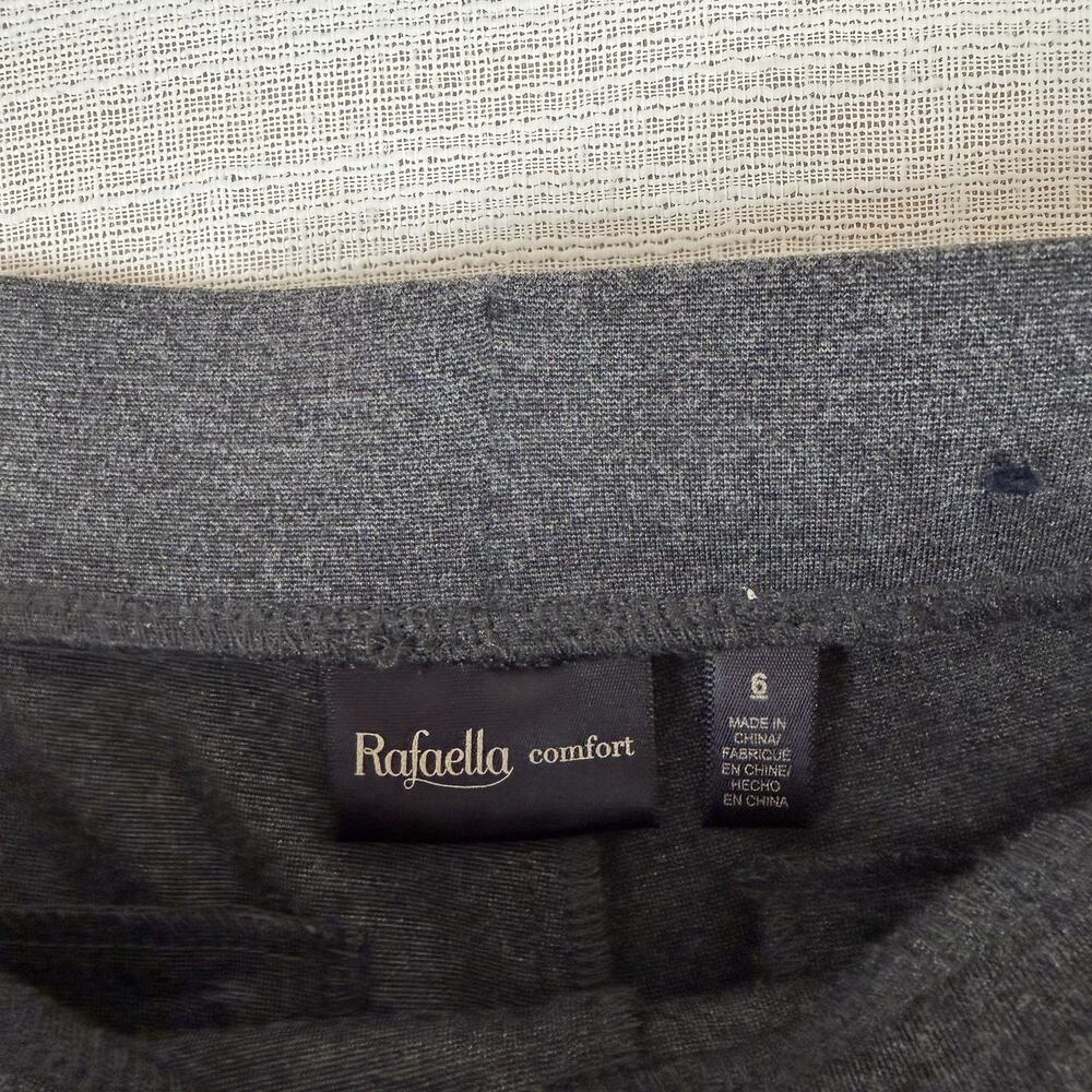 Rafaella Womens Sz 6 Stretch Pull On Elastic Waist Charcoal Gray Pants MRSP $68 - Picture 3 of 9